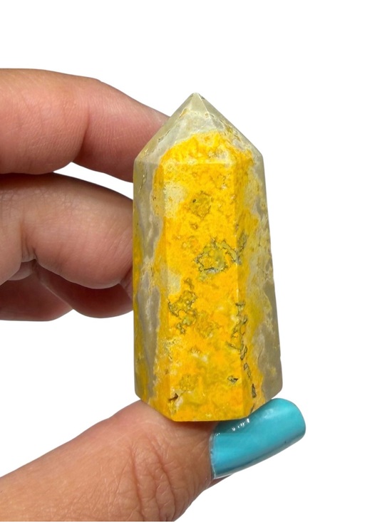 Jewelmazed Other - Bumblebee Jasper Tower Crystal Stone Decor Gift Yellow